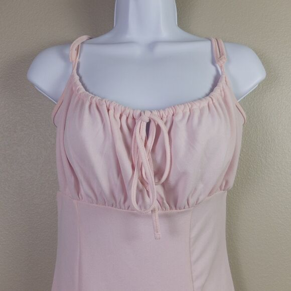 Streetwear Society Pink Tie-Front Mini Dress Size Small - Picture 2 of 7